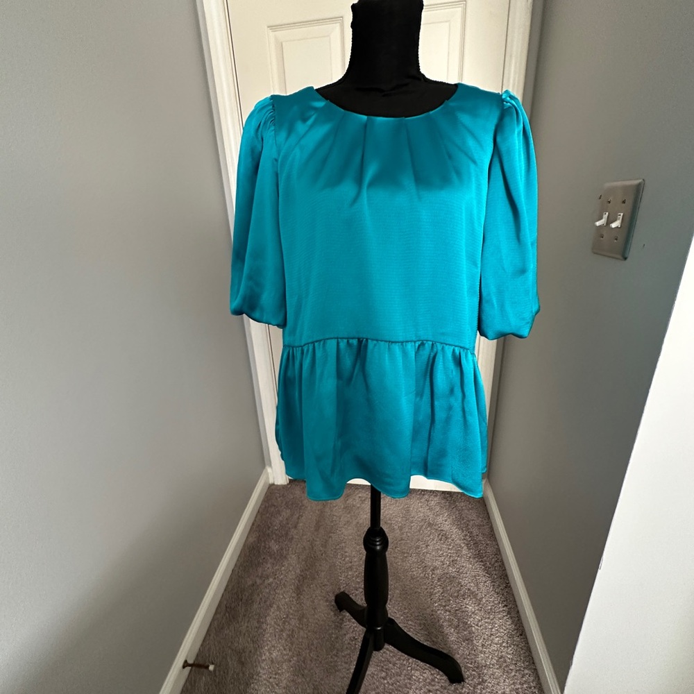 NWT LP gorgeous Blakelynn Elbow Sleeve Top Blue Rhapsody Size 16